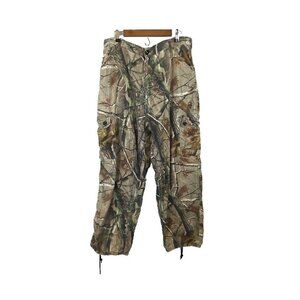 Vintage Liberty Pants Men's Size 40/42 XL Brown Camo Cargo Adjustable FLAW
